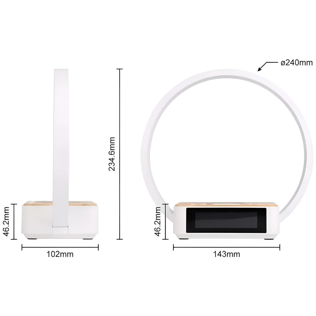 3-in-1 Table Lamp – Wireless Charging, Alarm Clock & Touch Control