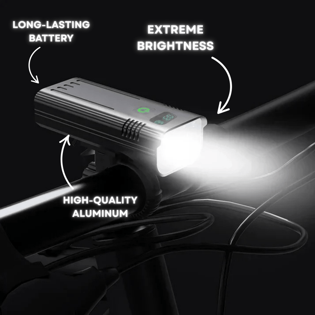 5000 Lumen Bike Light with 12 LEDs & USB-C Rechargeable Battery