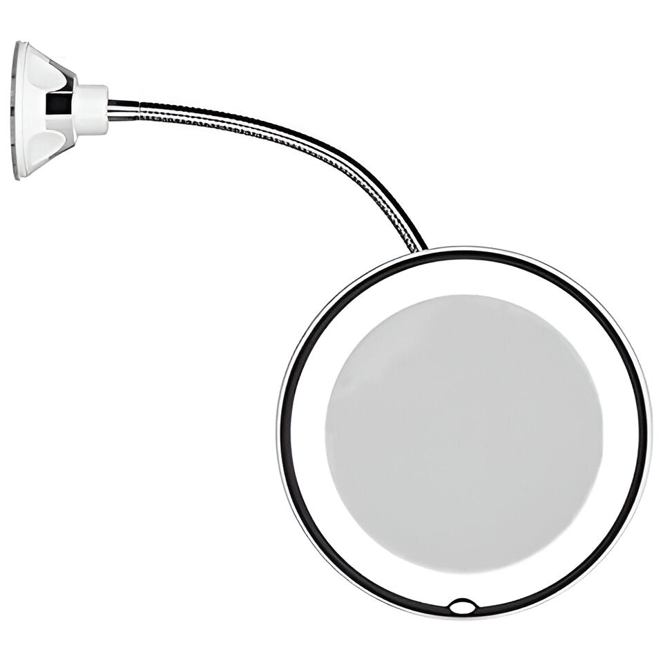10X LED mirror on suction cup