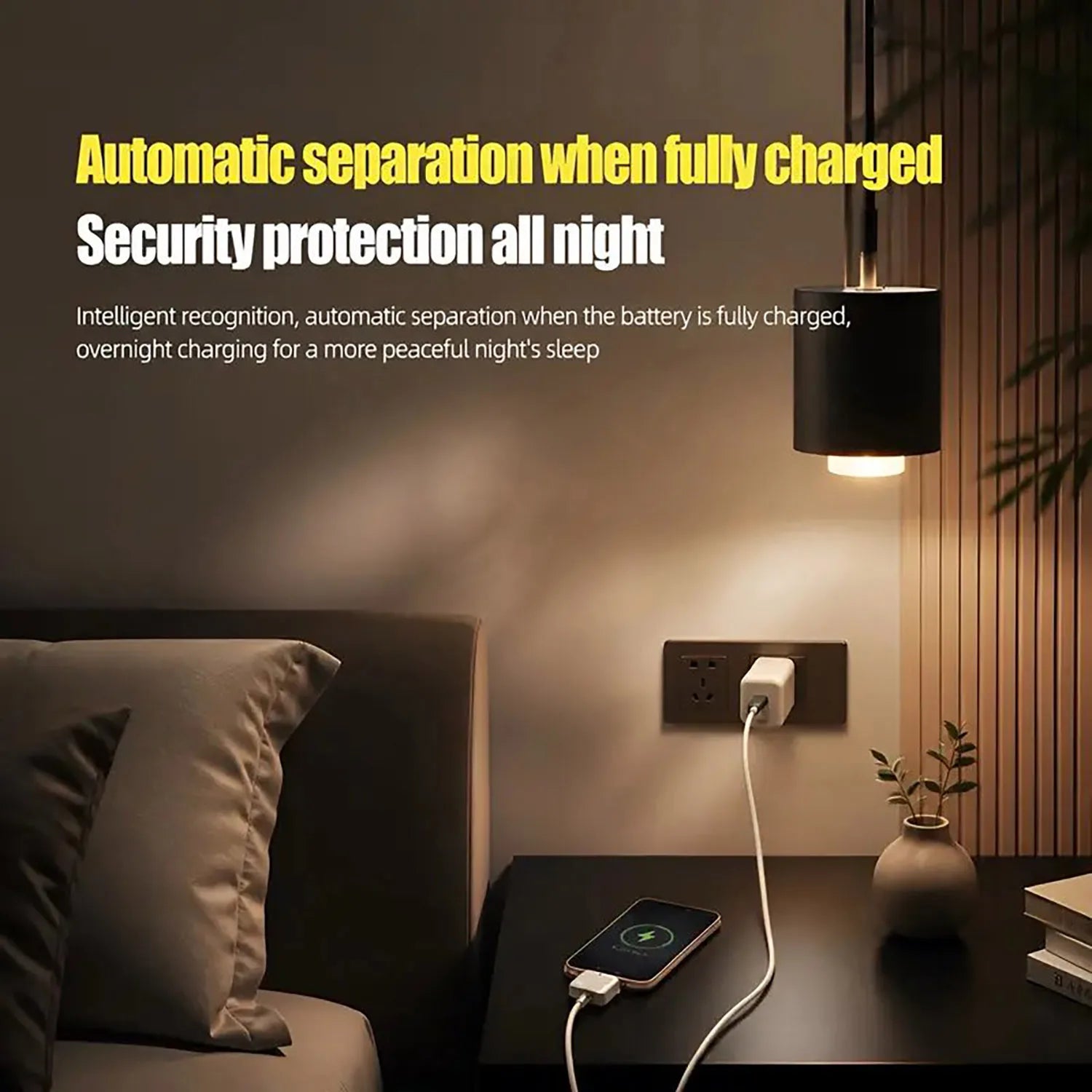 Smart Auto Unplug Charger Mechanical Ejector with True Physical Disconnection Fully Automatic Separation upon Charging Completio
