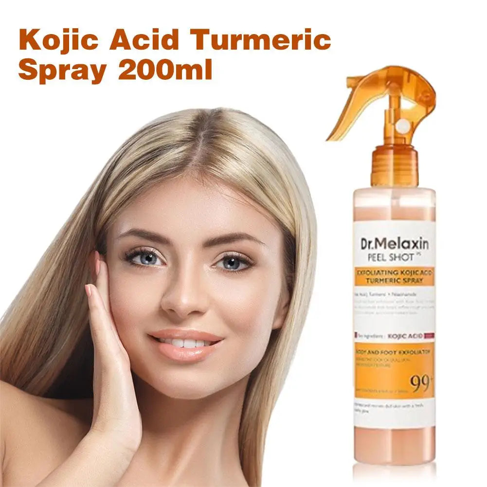 200ml Dr.Melaxin Peel Shot Exfoliating Kojic Acid Turmeric Spray Improve Dullness, Brighten Hydrate Soothing Moisturizing Skin