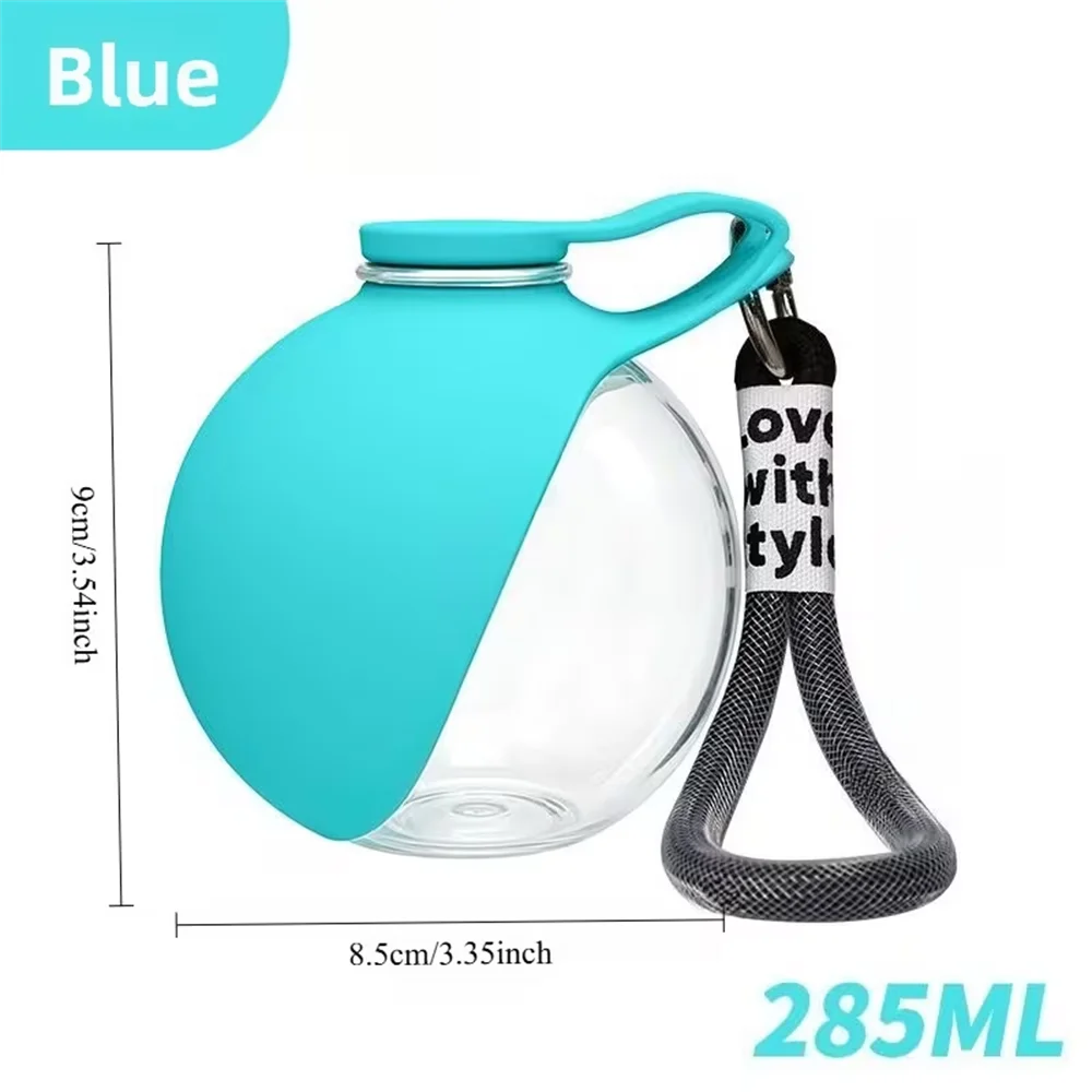 Upgraded 2In1 Portable Water Bottle with Collapsible Dog Bowl,Leakproof Round Travel Cup with Lanyard And Hook,Dog Water Bottle