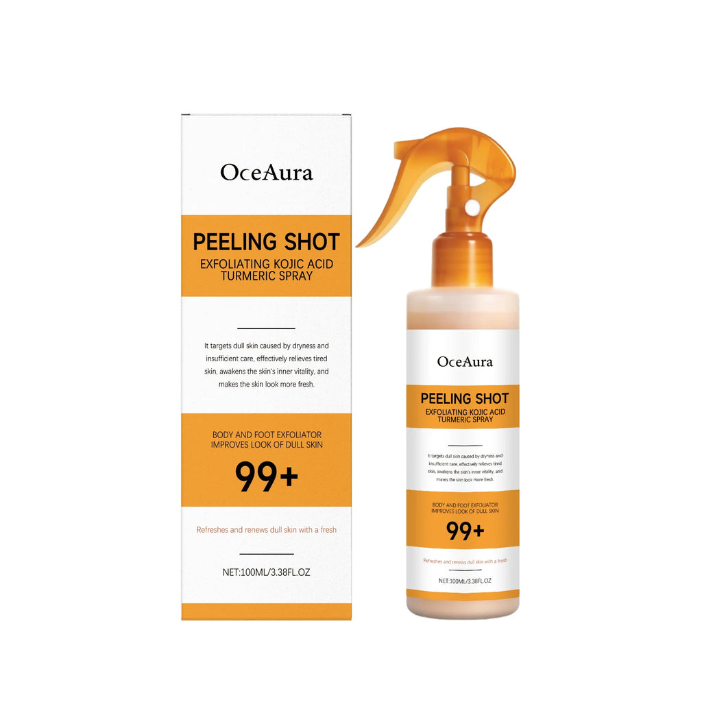 Kojic Acid Turmeric Spray and Serum Keratin Care Exfoliating Peeling Solution Nourishing Hydrating Skin Care Firmness