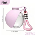 Upgraded 2In1 Portable Water Bottle with Collapsible Dog Bowl,Leakproof Round Travel Cup with Lanyard And Hook,Dog Water Bottle