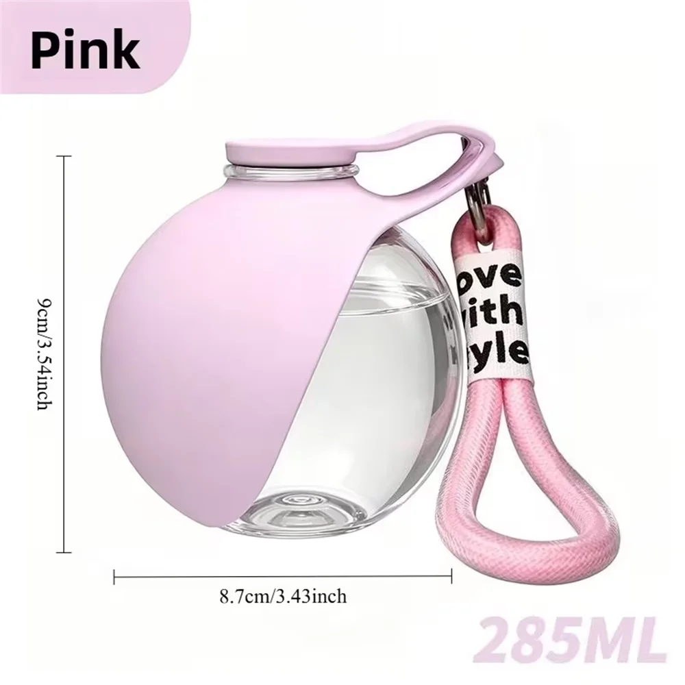 Upgraded 2In1 Portable Water Bottle with Collapsible Dog Bowl,Leakproof Round Travel Cup with Lanyard And Hook,Dog Water Bottle
