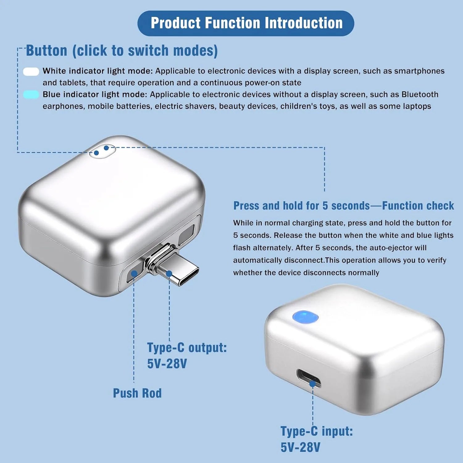 Smart Auto Unplug Charger Mechanical Ejector with True Physical Disconnection Fully Automatic Separation upon Charging Completio
