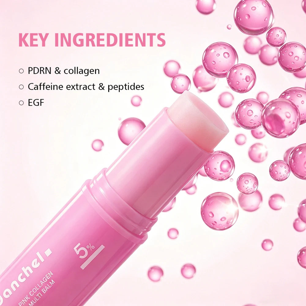 PDRN Pink Collagen Multi Volume Balm Stick Anti Aging Firming Anti Wrinkle For Eye Neck Forehead Smile Lines