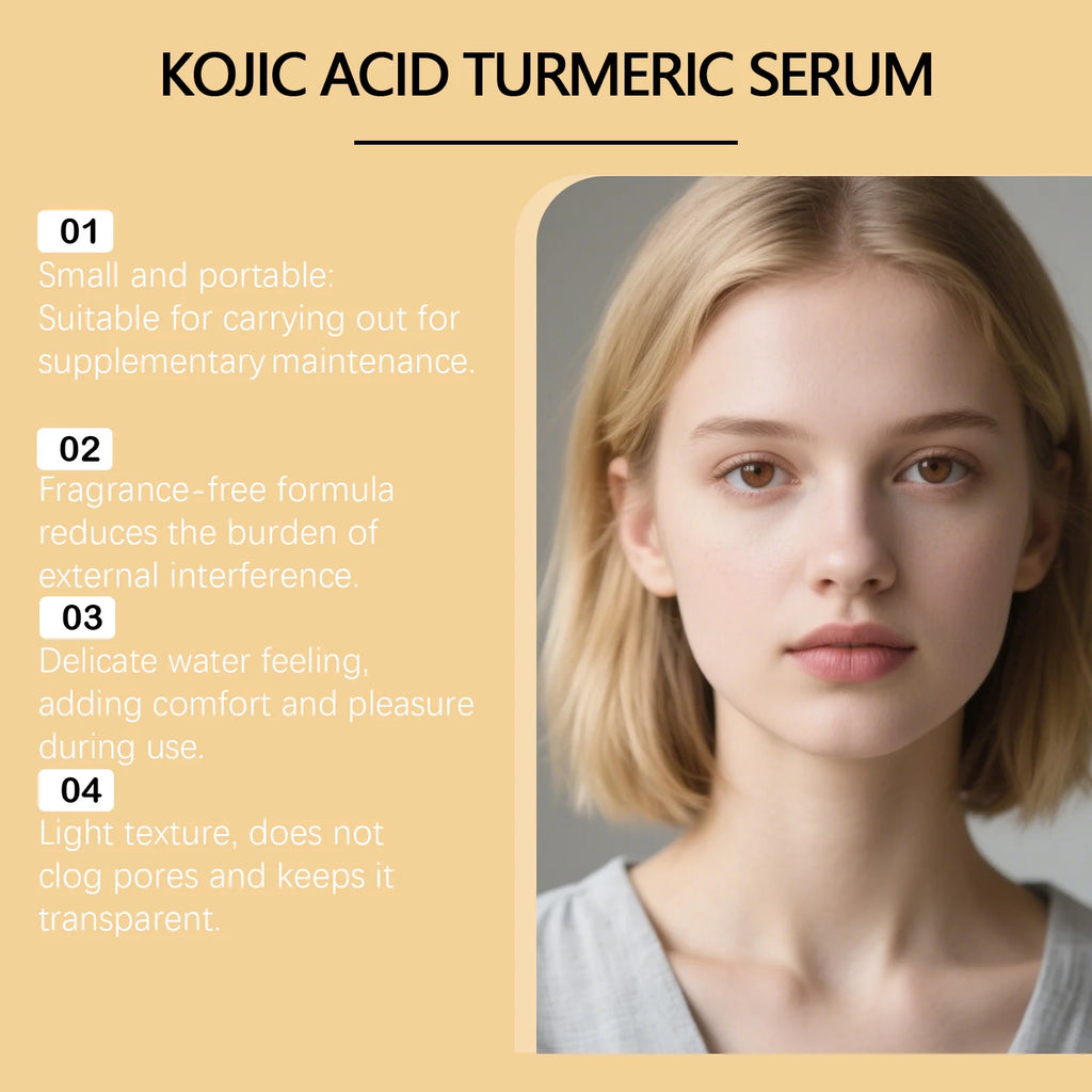 Kojic Acid Turmeric Spray and Serum Keratin Care Exfoliating Peeling Solution Nourishing Hydrating Skin Care Firmness