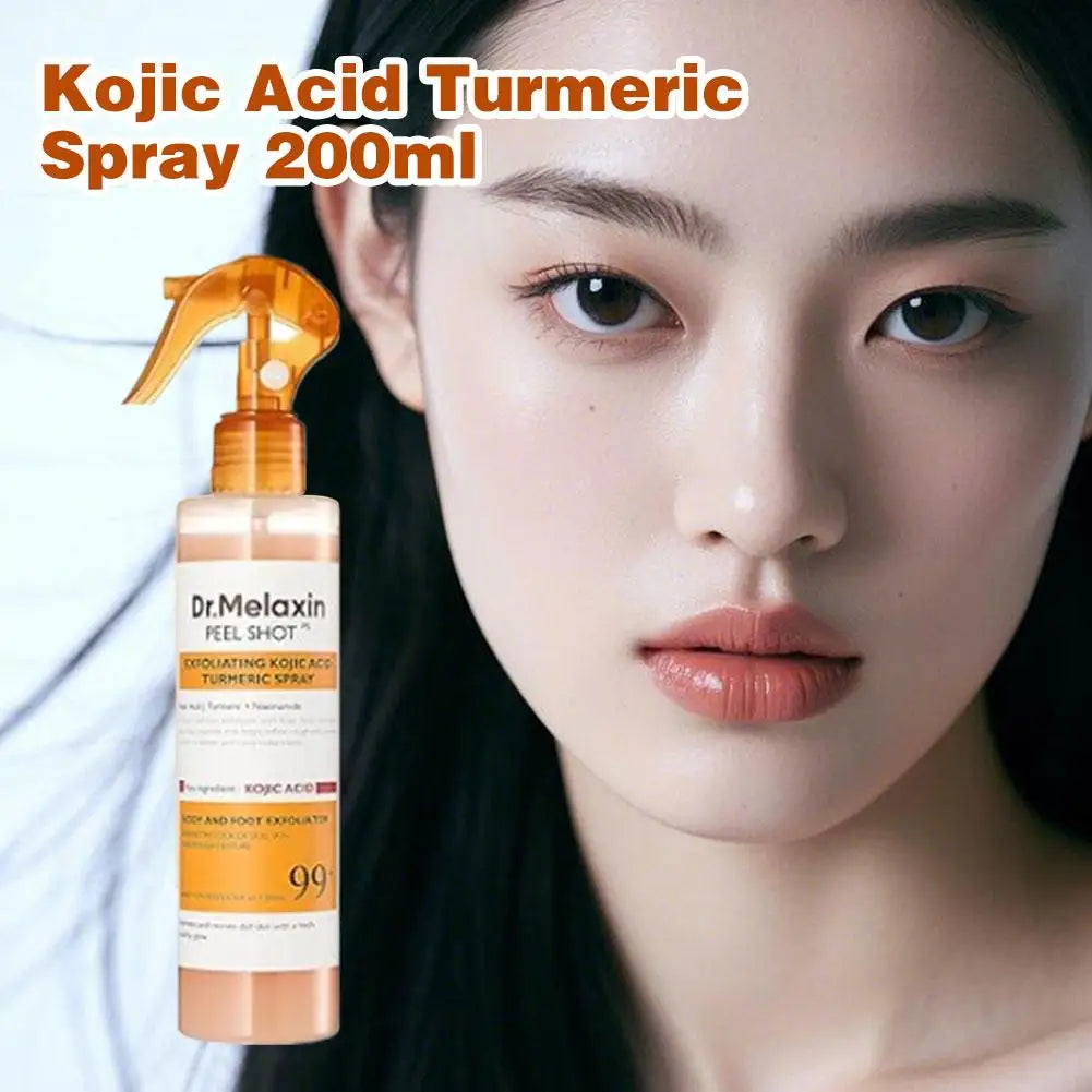200ml Dr.Melaxin Peel Shot Exfoliating Kojic Acid Turmeric Spray Improve Dullness, Brighten Hydrate Soothing Moisturizing Skin