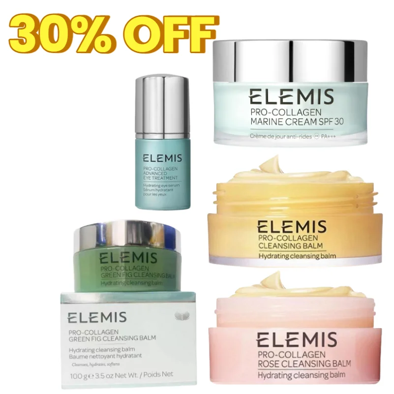 ELEMIS Pro-Collagen Skincare Set – Marine Cream, Cleansing Balm & Eye Serum, Anti-Aging Hydrating, Fades Fine Lines
