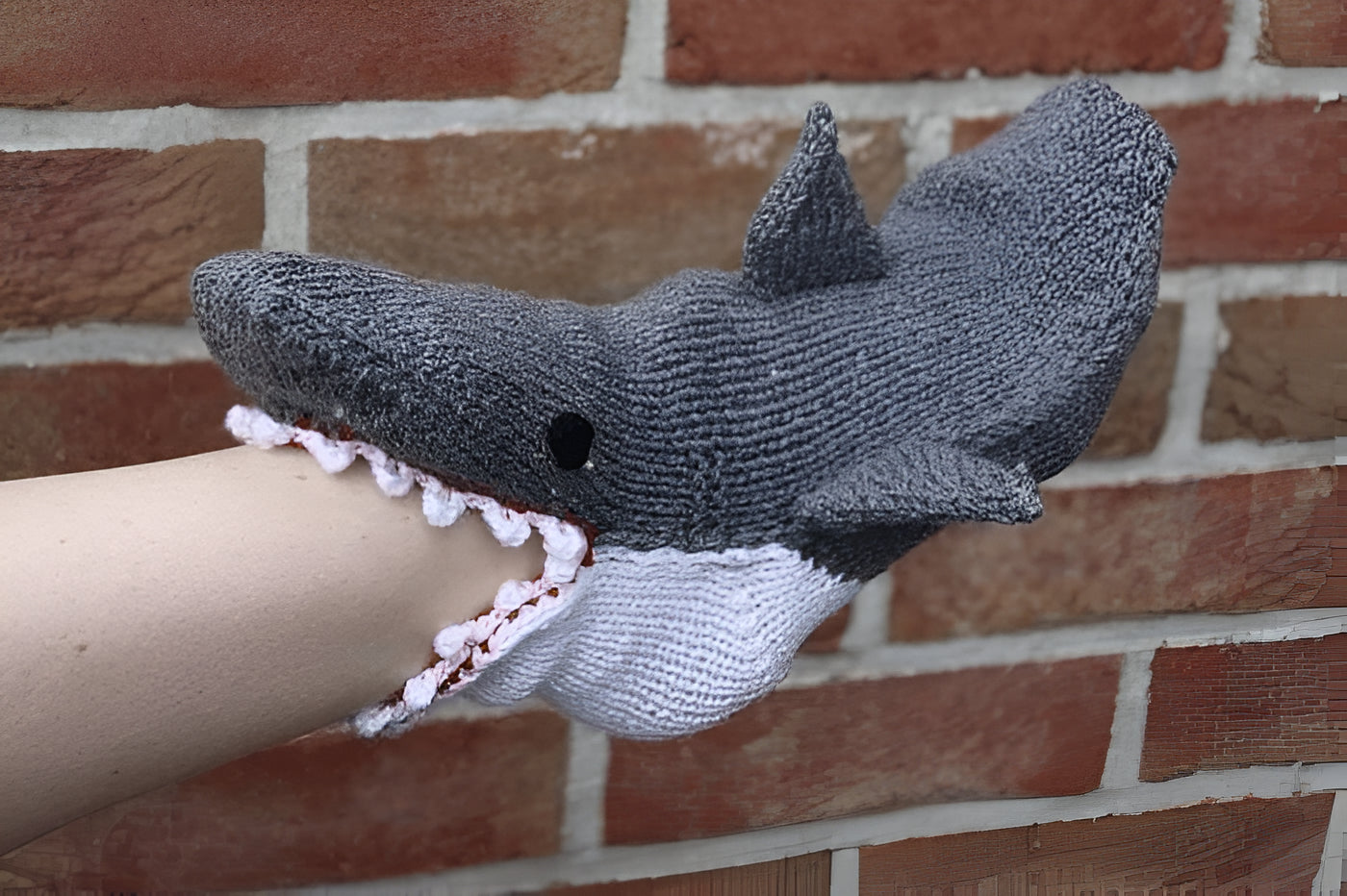 3D Knitted Crocodile Socks