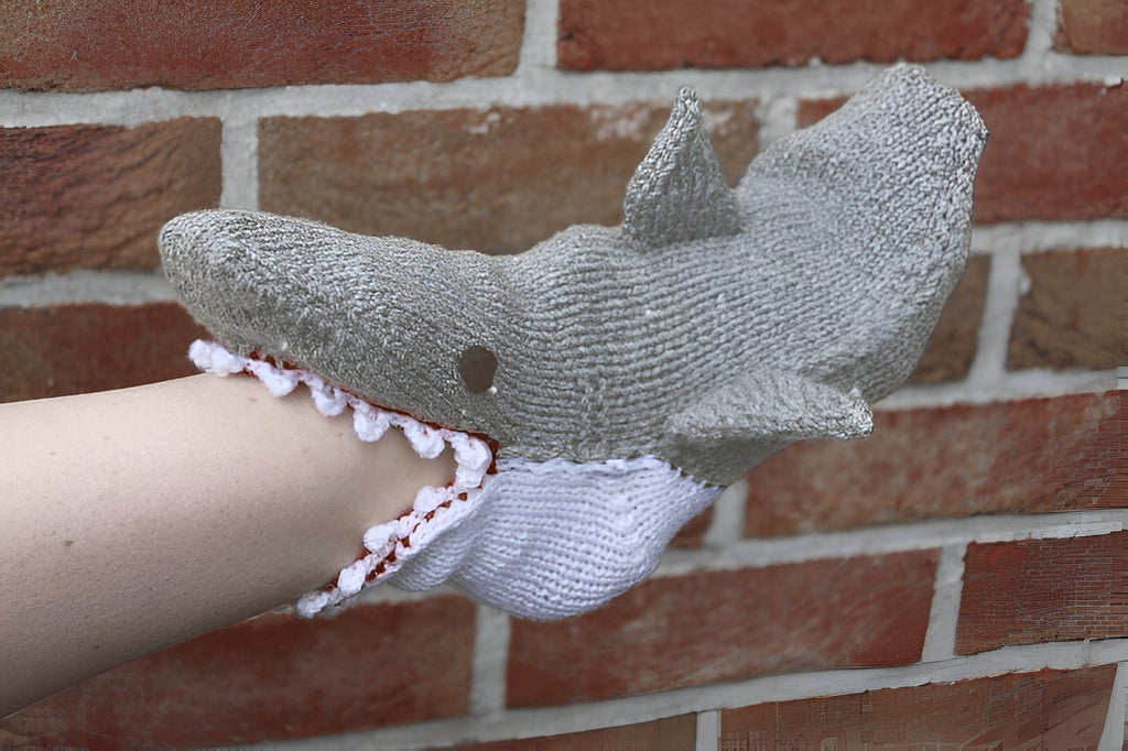 3D Knitted Crocodile Socks